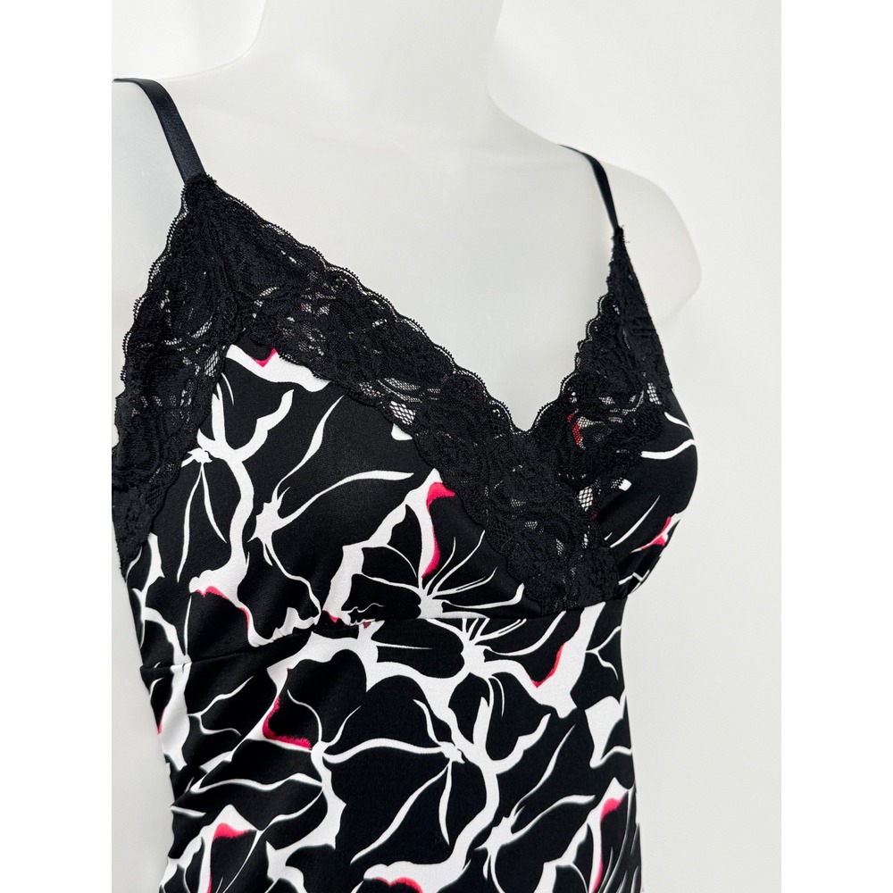 Y2K WHBM Floral Lace Trim Camisole babydoll top Womens sz L fairy grunge indie